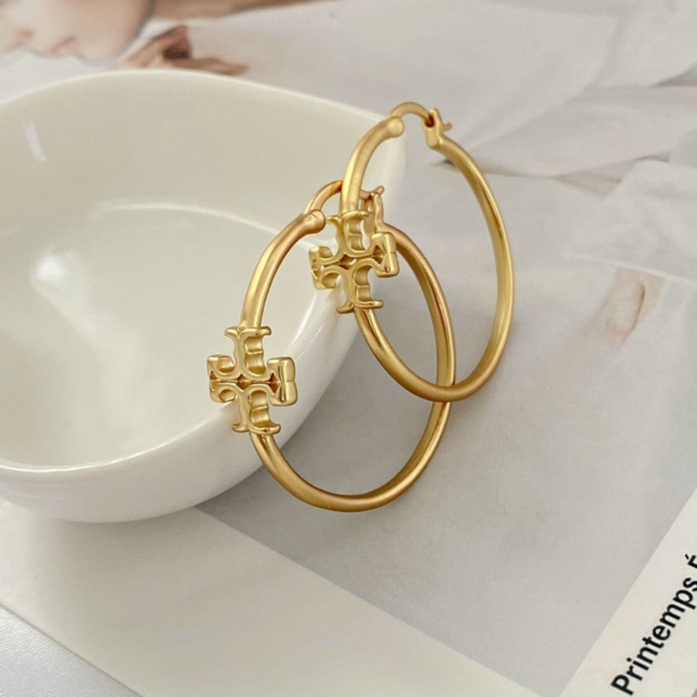 Tory Burch Gold Hoop Earrings